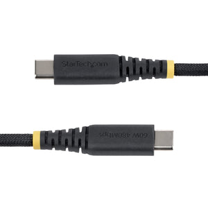 STARTECH .com USB cable USB 2.0 0,3 m USB C 0,48 Gbit/s 60 W Black (USB2CC1FTNCBR) - Cartouches Certifiees