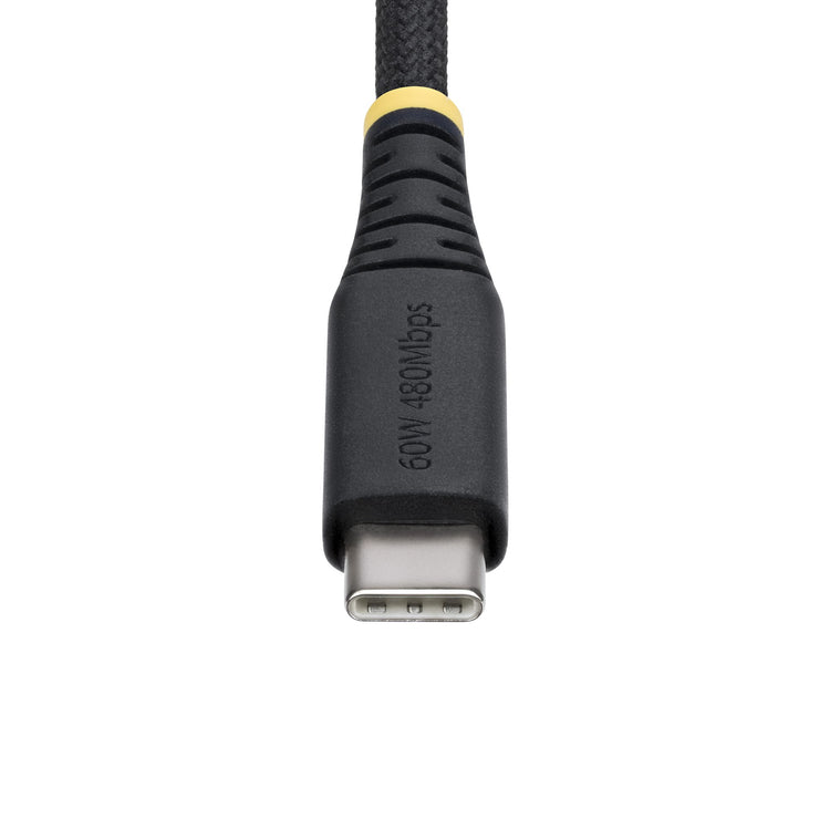 STARTECH .com USB cable USB 2.0 0,3 m USB C 0,48 Gbit/s 60 W Black (USB2CC1FTNCBR) - Cartouches Certifiees