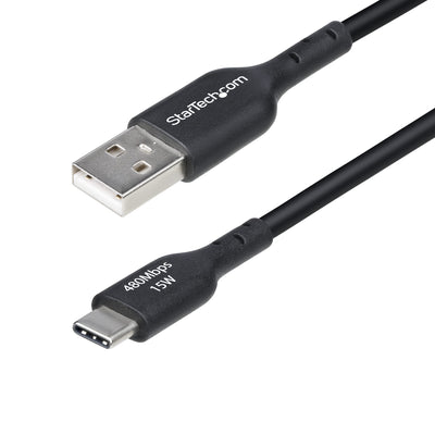 STARTECH .com USB cable USB 2.0 1,8 m USB A USB C 0,48 Gbit/s Black (USB2AC6FBKE10PK) - Cartouches Certifiees