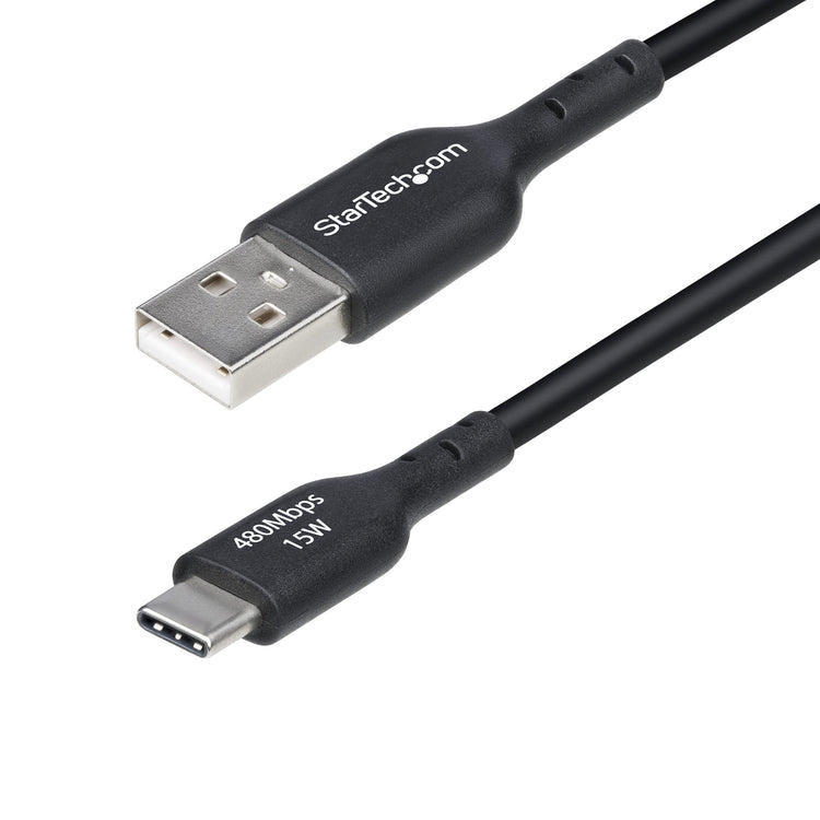 STARTECH .com USB cable USB 2.0 1,8 m USB A USB C 0,48 Gbit/s Black (USB2AC6FBKE10PK) - Cartouches Certifiees