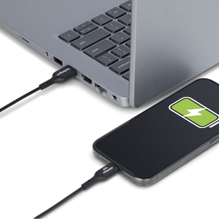 STARTECH .com USB cable USB 2.0 1,8 m USB A USB C 0,48 Gbit/s Black (USB2AC6FBKE10PK) - Cartouches Certifiees