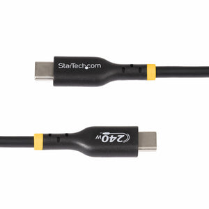 STARTECH .com USB cable USB 2.0 1,8 m USB C 0,48 Gbit/s 240 W Black (USB2EPR6F) - Cartouches Certifiees