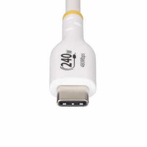 STARTECH .com USB cable USB 2.0 1,8 m USB C 0,48 Gbit/s 240 W White (USB2EPR6FW) - Cartouches Certifiees