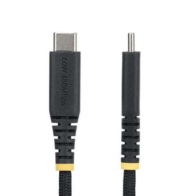 STARTECH .com USB cable USB 2.0 3 m USB C 0,48 Gbit/s 60 W Black (USB2CC10FNCBR) - Cartouches Certifiees