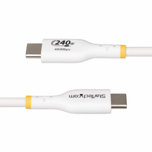 STARTECH .com USB cable USB 2.0 4 m USB C 0,48 Gbit/s 240 W White (USB2EPR13FW) - Cartouches Certifiees