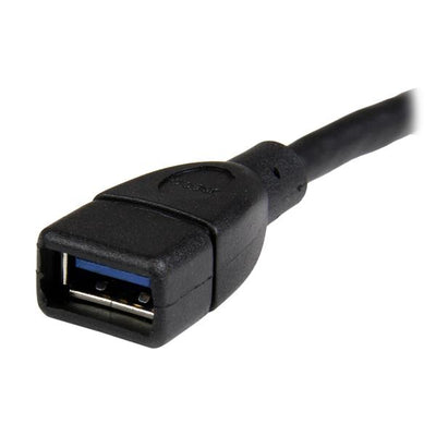 STARTECH .com USB cable USB 3.2 Gen 1 (3.1 Gen 1) 0,152 m USB A 5 Gbit/s Black (USB3EXT6INBK) - Cartouches Certifiees