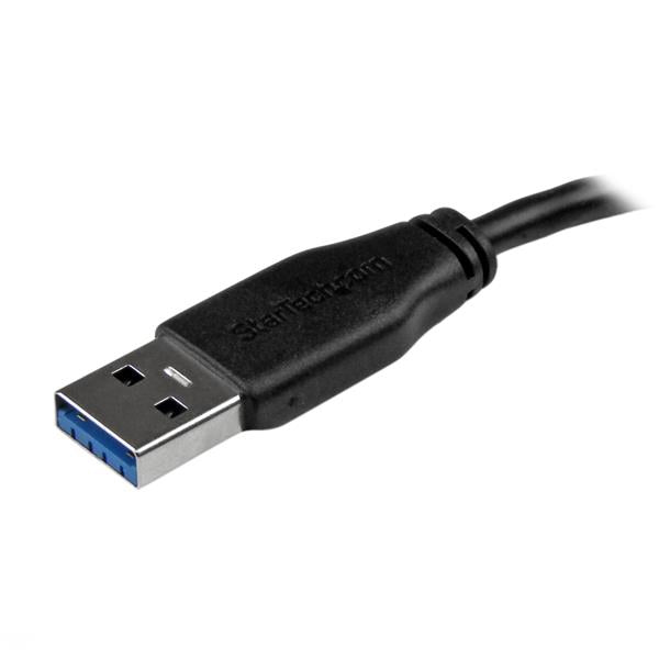 STARTECH .com USB cable USB 3.2 Gen 1 (3.1 Gen 1) 0,5 m USB A Micro-USB B 5 Gbit/s Black (USB3AUB50CMS) - Cartouches Certifiees