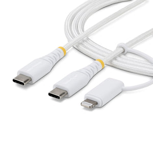STARTECH .com USB cable USB C 0,48 Gbit/s 60 W White (2M-U2-LNTC-CABLE) - Cartouches Certifiees