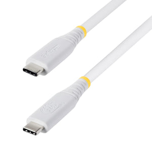 STARTECH .com USB cable USB4 Gen 3x2 0,45 m USB C 40 Gbit/s 240 W White (CC18IN40GUSB4TPW) - Cartouches Certifiees