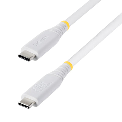 STARTECH .com USB cable USB4 Gen 3x2 0,45 m USB C 40 Gbit/s 240 W White (CC18IN40GUSB4TPW) - Cartouches Certifiees