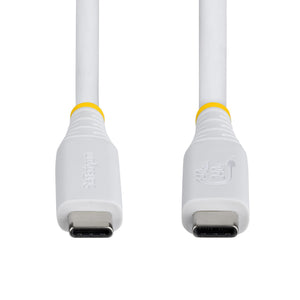 STARTECH .com USB cable USB4 Gen 3x2 0,45 m USB C 40 Gbit/s 240 W White (CC18IN40GUSB4TPW) - Cartouches Certifiees