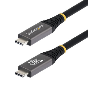 STARTECH .com USB cable USB4 Gen 4x2 0,9 m USB C 80 Gbit/s 240 W Black (CC3FT80GUSB4CABLE) - Cartouches Certifiees