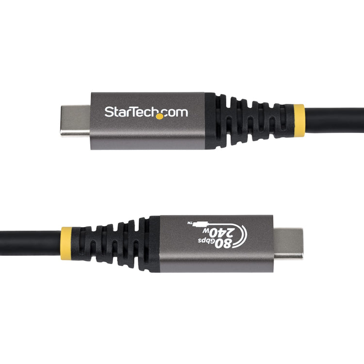 STARTECH .com USB cable USB4 Gen 4x2 0,9 m USB C 80 Gbit/s 240 W Black (CC3FT80GUSB4CABLE) - Cartouches Certifiees