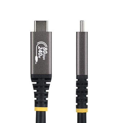STARTECH .com USB cable USB4 Gen 4x2 1,5 m USB C 80 Gbit/s 240 W Black (CC5FT80GUSB4CABLE) - Cartouches Certifiees