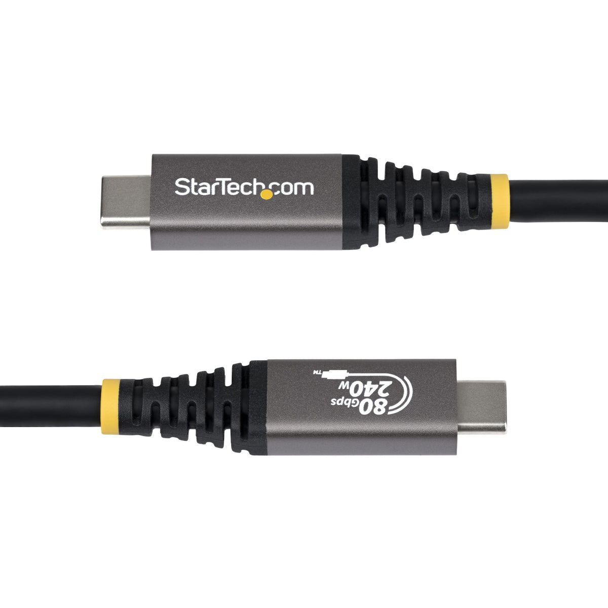 STARTECH .com USB cable USB4 Gen 4x2 1,5 m USB C 80 Gbit/s 240 W Black (CC5FT80GUSB4CABLE) - Cartouches Certifiees
