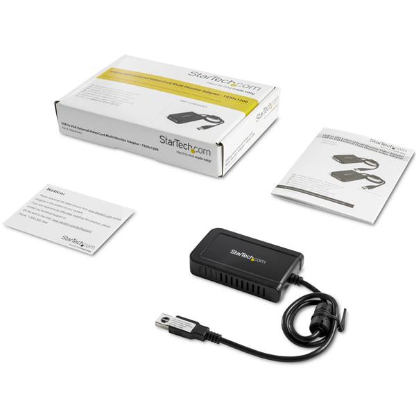 STARTECH .com USB graphics adapter 1920 x 1200 pixels Black (USB2VGAE3) - Cartouches Certifiees