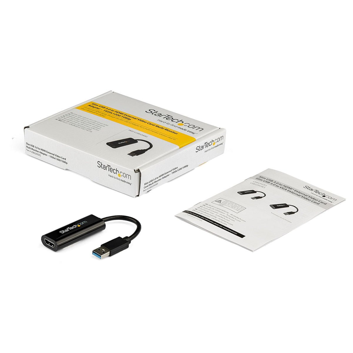STARTECH .com USB graphics adapter 1920 x 1200 pixels Black (USB32HDES) - Cartouches Certifiees