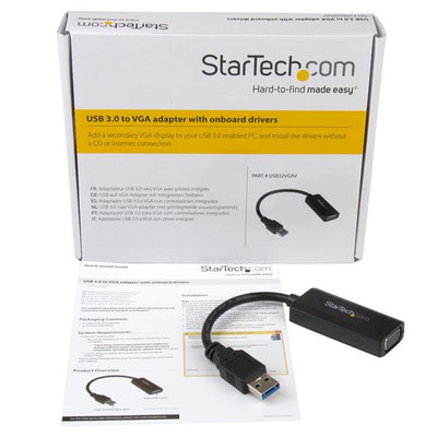 STARTECH .com USB graphics adapter 1920 x 1200 pixels Black (USB32VGAV) - Cartouches Certifiees