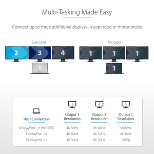 STARTECH .com USB graphics adapter 3840 x 2160 pixels Grey (MST14CD123HD) - Cartouches Certifiees