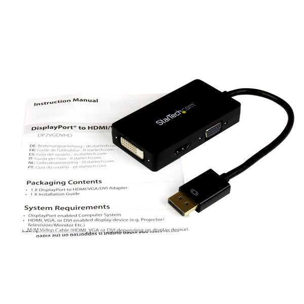 STARTECH .com video cable adapter 0,15 m Black (DP2VGDVHD) - Cartouches Certifiees