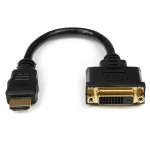 STARTECH .com video cable adapter 0,2 m HDMI DVI-D Black (HDDVIMF8IN) - Cartouches Certifiees