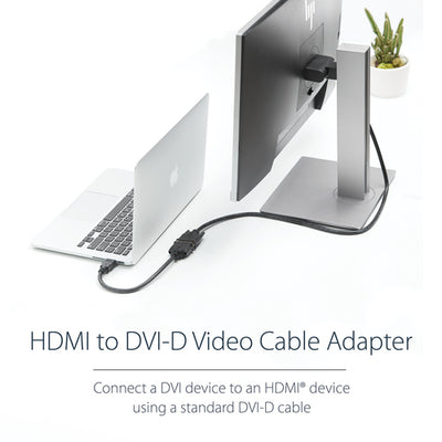STARTECH .com video cable adapter 0,2 m HDMI DVI-D Black (HDDVIMF8IN) - Cartouches Certifiees