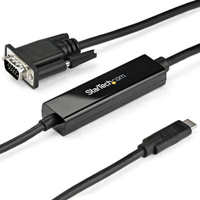 STARTECH .com video cable adapter 1 m USB Type-C VGA (D-Sub) Black (CDP2VGAMM1MB) - Cartouches Certifiees