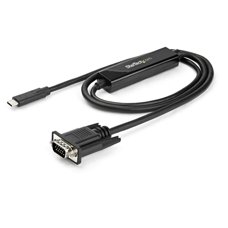 STARTECH .com video cable adapter 1 m USB Type-C VGA (D-Sub) Black (CDP2VGAMM1MB) - Cartouches Certifiees