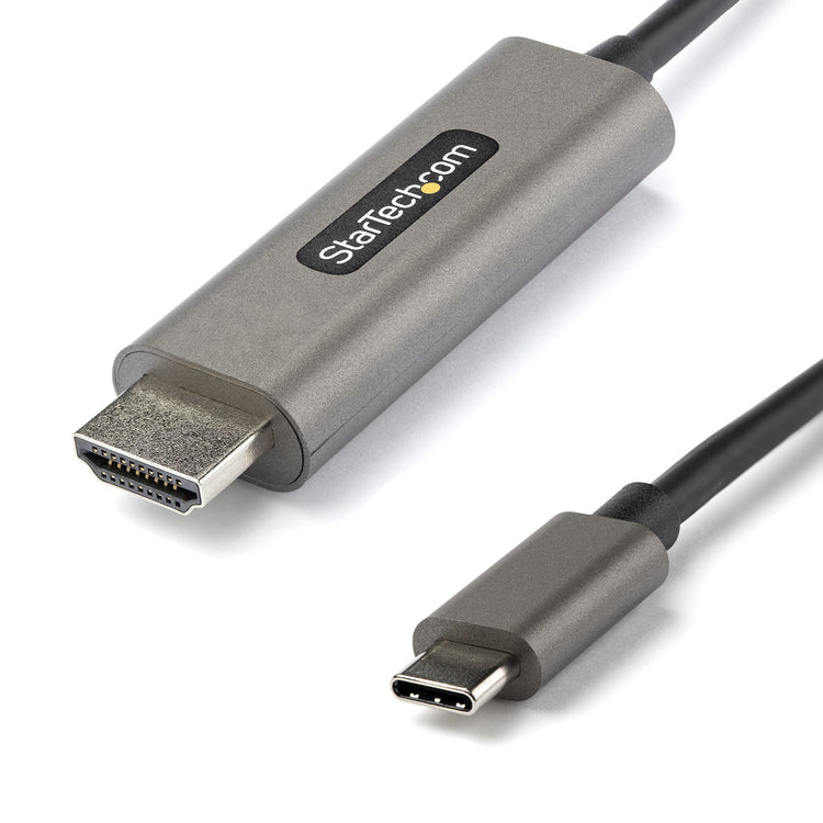 STARTECH .com video cable adapter 4 m HDMI Type A (Standard) USB Type-C Black, Silver (CDP2HDMM4MH) - Cartouches Certifiees