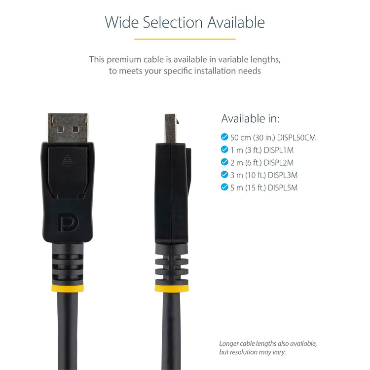 STARTECH DisplayPort cable 2 m Black (DISPL2M) - Cartouches Certifiees