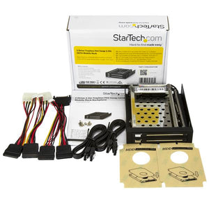 STARTECH drive bay panel 8,89 cm (3.5") Bezel panel Black (HSB220SAT25B) - Cartouches Certifiees
