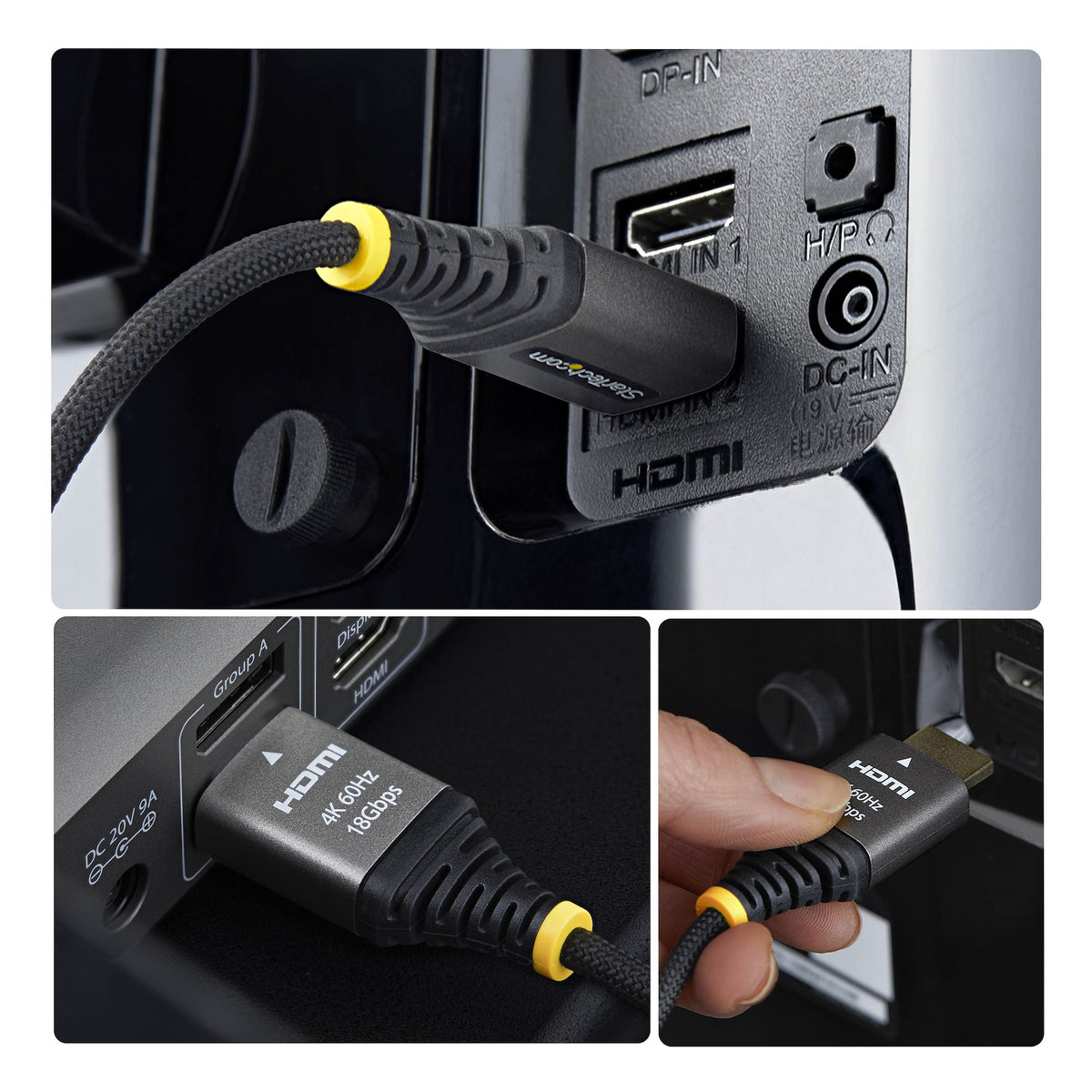 STARTECH HDMI cable 0,91 m HDMI Type A (Standard) Black, Silver (HDMI2-FLEX-4K60-3F) - Cartouches Certifiees