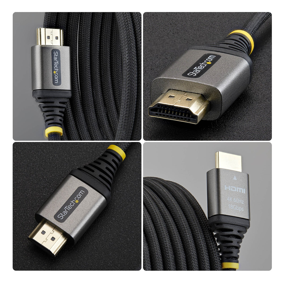 STARTECH HDMI cable 0,91 m HDMI Type A (Standard) Black, Silver (HDMI2-FLEX-4K60-3F) - Cartouches Certifiees