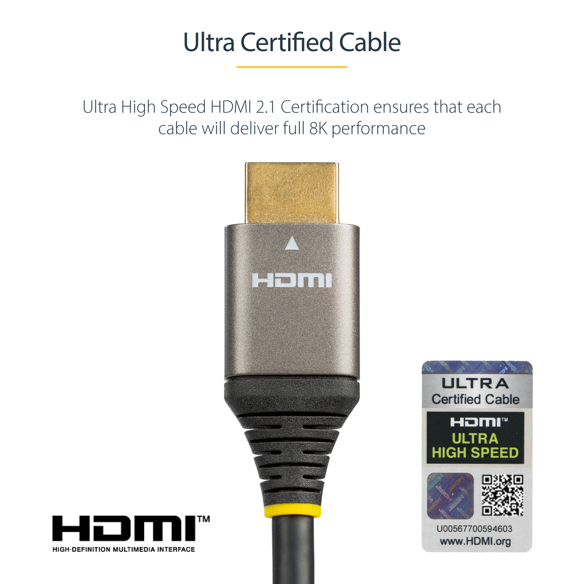 STARTECH HDMI cable 3 m HDMI Type A (Standard) Black, Grey (HDMM21V3M) - Cartouches Certifiees