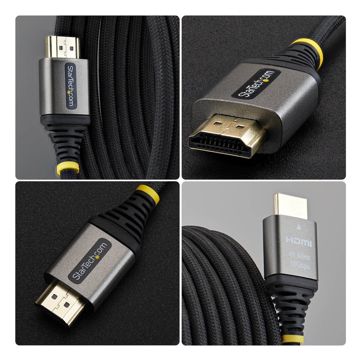 STARTECH HDMI cable 3 m HDMI Type A (Standard) Black, Silver (HDMI2-FLEX-4K60-10F) - Cartouches Certifiees