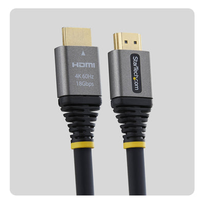 STARTECH HDMI cable 7,6 m HDMI Type A (Standard) Black, Silver (HDMMV25F) - Cartouches Certifiees