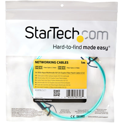 STARTECH InfiniBand/fibre optic cable 1 m LC Aqua colour (A50FBLCLC1) - Cartouches Certifiees