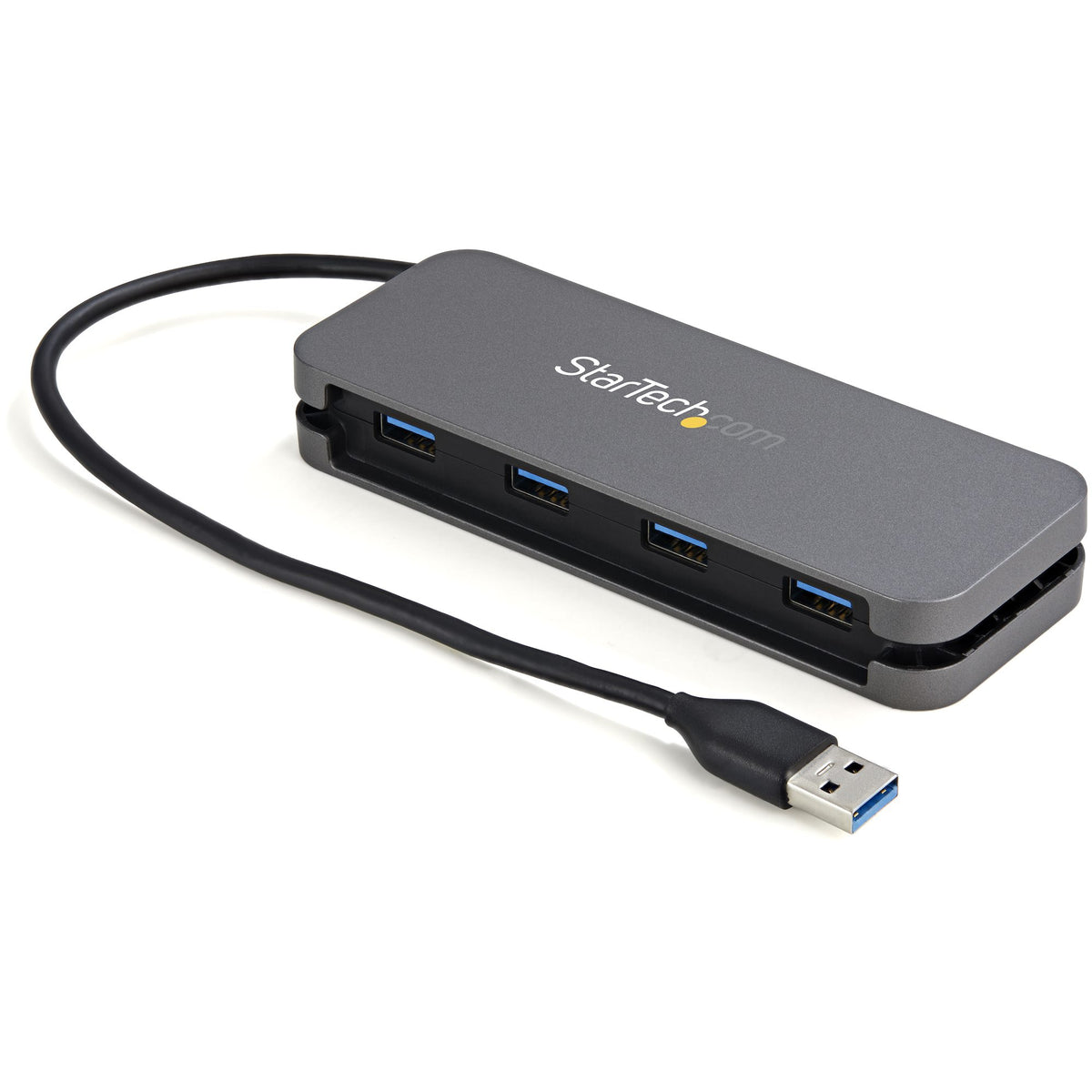 STARTECH interface hub USB 3.2 Gen 1 (3.1 Gen 1) Type-A 5000 Mbit/s Black, Grey (HB30AM4AB) - Cartouches Certifiees