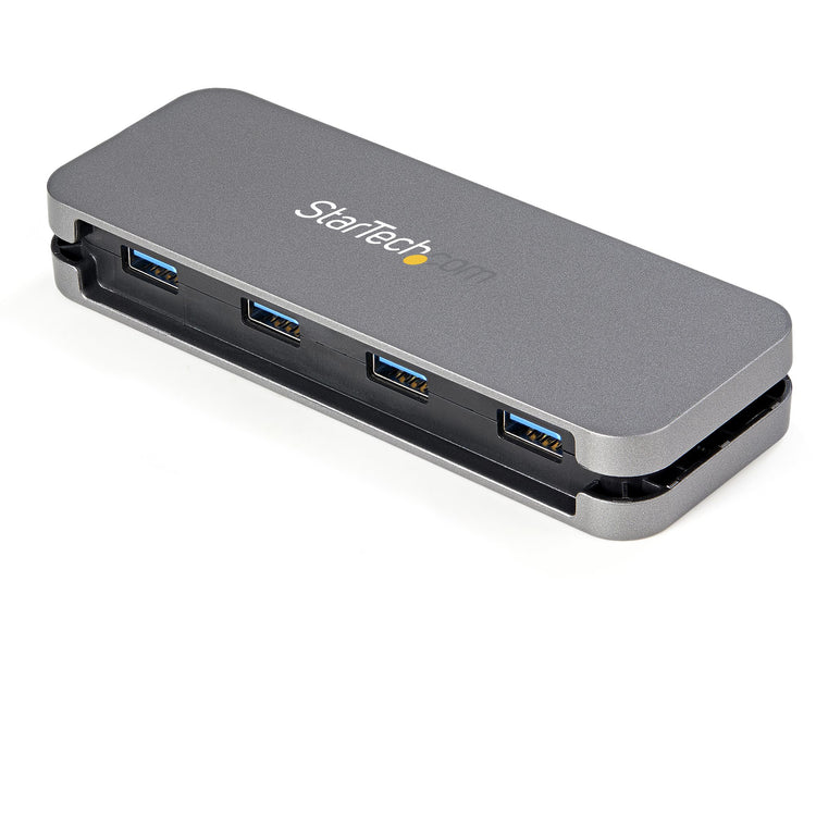 STARTECH interface hub USB 3.2 Gen 1 (3.1 Gen 1) Type-A 5000 Mbit/s Black, Grey (HB30AM4AB) - Cartouches Certifiees