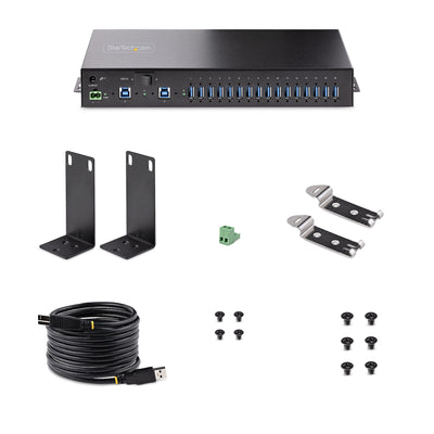 STARTECH interface hub USB 3.2 Gen 1 (3.1 Gen 1) Type-B 5000 Mbit/s Black (5G16AINDS-USB-A-HUB) - Cartouches Certifiees
