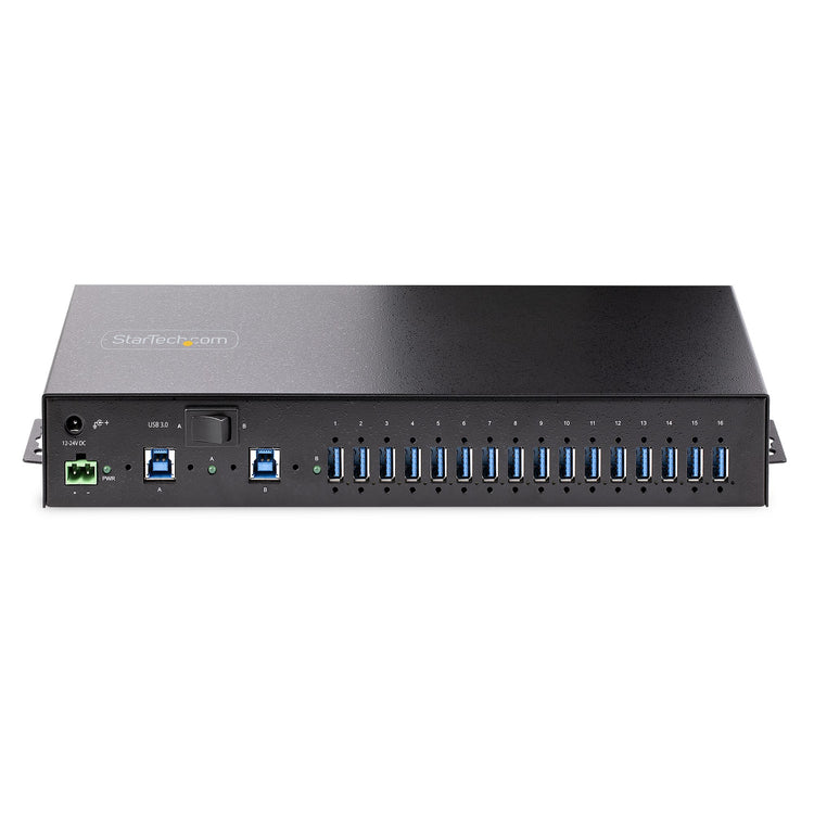 STARTECH interface hub USB 3.2 Gen 1 (3.1 Gen 1) Type-B 5000 Mbit/s Black (5G16AINDS-USB-A-HUB) - Cartouches Certifiees