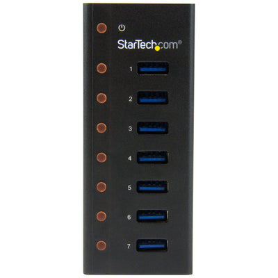 STARTECH interface hub USB 3.2 Gen 1 (3.1 Gen 1) Type-B 5000 Mbit/s Black (ST7300U3M) - Cartouches Certifiees