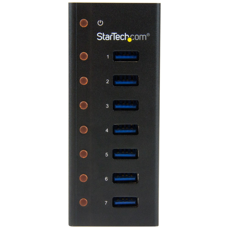 STARTECH interface hub USB 3.2 Gen 1 (3.1 Gen 1) Type-B 5000 Mbit/s Black (ST7300U3M) - Cartouches Certifiees