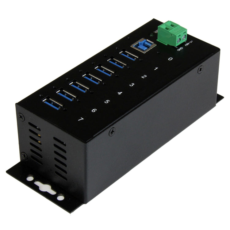 STARTECH interface hub USB 3.2 Gen 1 (3.1 Gen 1) Type-B 5000 Mbit/s Black (ST7300USBME) - Cartouches Certifiees