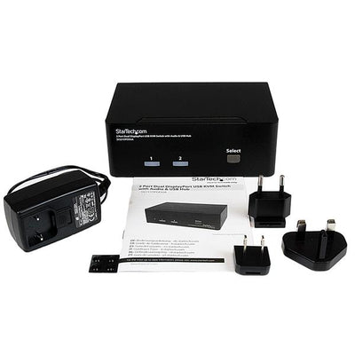 STARTECH KVM switch Black (SV231DPDDUA) - Cartouches Certifiees