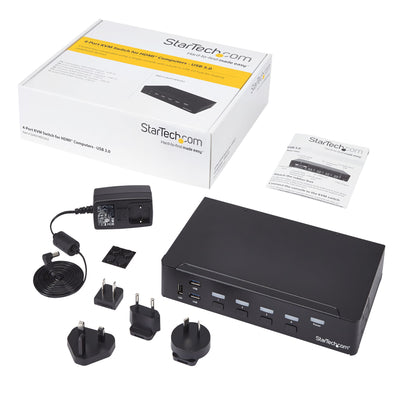 STARTECH KVM switch Rack mounting Black (SV431HDU3A2) - Cartouches Certifiees
