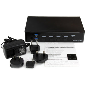 STARTECH KVM switch Rack mounting Black (SV431HDU3A2) - Cartouches Certifiees