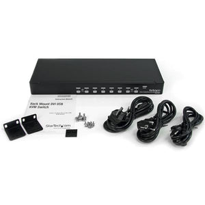 STARTECH KVM switch Rack mounting Black (SV831DVIU) - Cartouches Certifiees