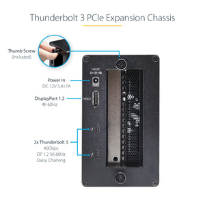 STARTECH laptop dock/port replicator Wired Thunderbolt 3 Black (TB31PCIEX16) - Cartouches Certifiees