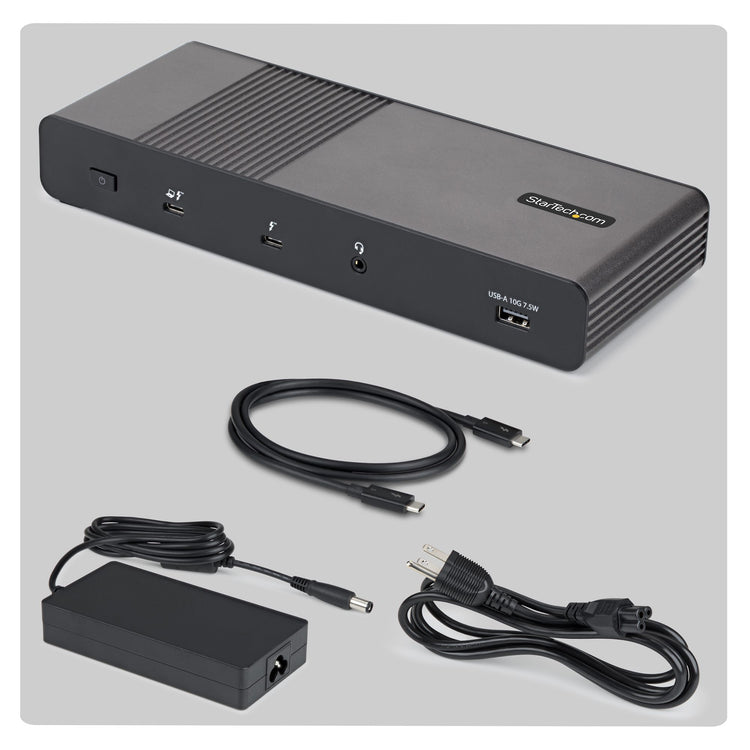 STARTECH laptop dock/port replicator Wired Thunderbolt 5 Black, Grey (206N-TB5USB4DOCK) - Cartouches Certifiees